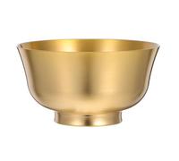 VICASKY Brass Offering Bowl Small Size Finish Ritual Water Container Buddhist Decorative Treasure Bowl for Home Altar and Spiritual Practices