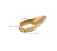 VICASKY Brass Thumb Ring Finger Guard with Anti-loss Lanyard Metal Thumb Guard for Left Right Hand Enhances Stability and Precision in Outdoor and Indoor Traditional Recurve Shooting