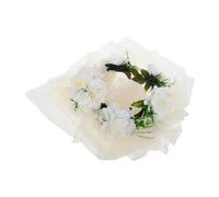 VICASKY Bridal Flower Crown and Veil for Women Lightweight Faux Rattan Headband Elegant Beachside Accessory for Weddings and Bachelorette Parties Add Romance and Sophistication to Your