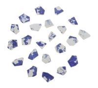 VICASKY Broken Ceramic Tiles for DIY Crafts Unique Irregular Porcelain Supplies for Floor Kitchen Pool and Flower Pots Blue and Fragments