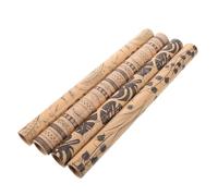 VICASKY Brown Kraft Wrapping Paper Roll Easy to Fold and Tear-resistant Gift Wrap Paper 17x1.38 Inch 4pcs with Garden Flower Design for Wedding and Birthday Bouquet Packing