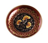 VICASKY Buddha Fruit Serving Tray Medium Offering Bowl with Elegant Carved for Temple Rituals and Home Decoration