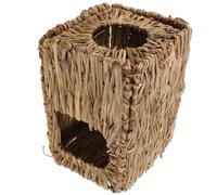 VICASKY Bunny Nest Hand Woven Straw House for Small Pets Bed for Rabbits and Hamsters Charming and Functional Playhouse and Resting Area