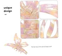 VICASKY Butterfly Claw Hair Clip for Thick Hair Yellow Purple Acetate Jaw Clip Elegant and Secure for Women Versatile Styling Clamp