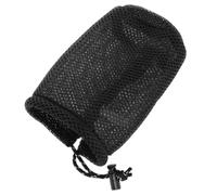 VICASKY Camping Cookware Storage Bag Black Mesh Drawstring Organizer | Bottom, Sandwich Network Construction, for Utensils and Stove Accessories, Backpacking, Camping, Bbq