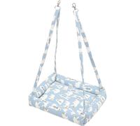 VICASKY Canvas Hanging Hammock Bed for Guinea Pigs, Easy Install | Adjustable to Cage Height, Cozy Sleeping Spot, Cartoon Print, Includes Cooling Pad and Pee Pad