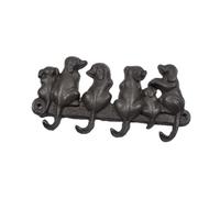 VICASKY Cast Iron Dog Shape Hook Black Heavy Duty Wall Mount Coat Rack Animal Shape Hanger for Keys Hats and Coats Rustic Pastoral European Style Retro Wall Hook for Dog Lovers