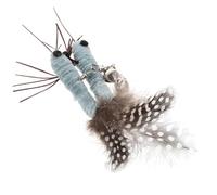 VICASKY Cat Toy Teaser Wand Attachment Refills 2 Pcs Feathered Insect Replacement Sturdy Safe Design for Healthy Exercise and Behaviour Training for Kitten Cat Wand