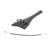 VICASKY Cello 2pcs Set Metal Tailpiece and 4-hole Aluminum Alloy String Board Replacement, Cello Finetuner Tailpiece for Orchestral String Instrument Accessories