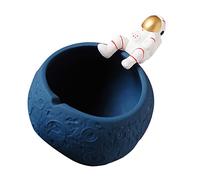 VICASKY Ceramic Astronaut Desktop Spaceman Bowl Key Holder Candy Container Household Decor Ornament Space Exploration Statue Gift
