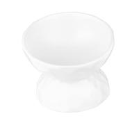 VICASKY Ceramic Elevated Cat Bowl Tip Feeding Dish for Comfort for Cats Kittens White Small Ergonomic Design to Reduce Neck Strain and Enhance Mealtime Experience