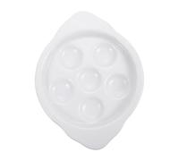 VICASKY Ceramic Escargot Plate with Handles Snail Baking Dish Oven-Safe Heat-Resistant Cooking Tool for French Style Roasting and Serving
