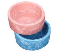 VICASKY Ceramic Hamster Dish Guinea Pig Bowl Anti-spill Small Animal Feeding Bowls 2pcs Set S and A for Hamsters Guinea Pigs and Small Pets