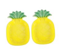 VICASKY Ceramic Pet Food Bowl Pineapple Design 2pcs Small Animal Feeding Dish Water Bowl for Hamsters and Rabbits