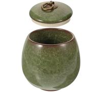 VICASKY Ceramic Pet Urn Medium Cremation Ashes Container for Dogs and Cats Memorial Keepsake Urn in Light Green for Pet Ash Storage and Burial