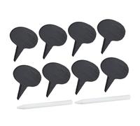 VICASKY Cheese Marker Set with Soapstone Chalk Reusable Black Cheese Labels for Charcuterie Board Party Buffet Food Tags Easy to Clean and Write