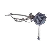 VICASKY Chic Floral Alloy Hair Clip for Women Non Slip Twisted Bun Holder Stylish Design Hairpin for Weddings Daily Wear Durable Hair Accessory