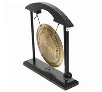 VICASKY Chinese Gong Adornment Unique Desktop Gong Ornament for Home Chic Decoration Feng Shui Desk Accessory Soothing Sound for Office and Living Spaces