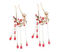 VICASKY Chinese Style Hair Sticks with Fish Leap Design and Flowing Tassels Durable Antifade Finish Traditional Hairpin for Women Bridal Accessory for Hanfu and Wedding Hairstyles