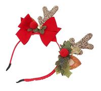 VICASKY Christmas Antler Headband for Women Lightweight Decorative Bow Hair Accessory Elegant Party Headband for Xmas Weddings Proms and Birthdays