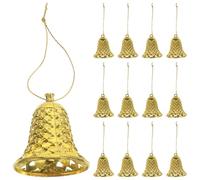 VICASKY Christmas Bell Garland Lightweight 12 Bells Rustic Vintage Plastic Tree Hanging Ornaments Window Garland-Rustic and Safe Holiday Decorations for Wall More Adding Festive Cheer to Your Home