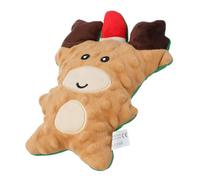 VICASKY Christmas Plush Dog Squeaky Gingerbread Man Interactive Chew for Puppies Small Dogs Holiday Bite-resistant Stuffed Animal for Festive Play and Dental Health