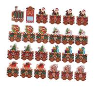 VICASKY Christmas Train Advent Calendar Box Days DIY Holiday Candy Packaging for Festive Countdown Portable Boxes with Whimsical Train Design for Christmas Decor and Treats