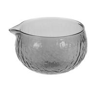 VICASKY Clear Glass Matcha Bowl with Spout for Traditional Japanese Tea Ceremony Transparent Tea Cup for Easy Pouring Temperature Retention and Enhanced Flavor Experience