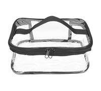 VICASKY Clear Makeup Bag for Women Portable Toiletry Storage with Handle Transparent Cosmetic Organizer for Brides and Bridesmaids for Wedding Day Emergency Use