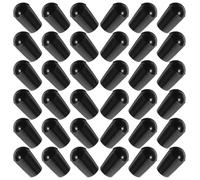 VICASKY Clothes Hanger Hook Ends Plastic 50Pcs Rubber Sleeve Clothing Protection and Secure Screw Caps for Wire Hangers