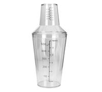 VICASKY Cocktail Shaker Cup with Printed Scale PC Two Stage 500ml | Sealed Non Slip Build, Lightweight Ergonomic Grip, for Milk Tea Cocktails Banquet Prep Station