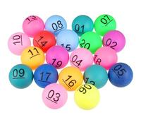 VICASKY Colored Numbered Plastic Balls 1-20 Seamless Design Mini Table Tennis Balls for Prize Draws and Interactive Game Sessions