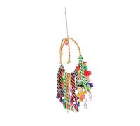 VICASKY Colorful Parrot Swing Educational Chewing Plaything for Birds Durable Design Encourages Activity Vitality for Caged Birds Like Budgies Cockatiels