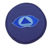 VICASKY Compact Lightweight Buddha Sound Bowl Cushion Pad in Blue, Cotton and Polyester Material with Simple Embroidered Design, Sound Bowl Mat for Meditation and Religious Use