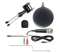 VICASKY Condenser Microphone Kit Adjustable Boom Arm Stand with Tripod and Filter Black Plastic Metal Uni-directional Polar Pattern Convenient Recording for Recordings on Your Phone While