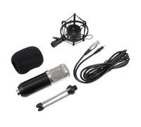 VICASKY Condenser Microphone Set for Online Karaoke and Recording Studios Random Color with 3.5mm Wired Connection and 48v Voltage Featuring Steel Mesh and Zinc Alloy Construction