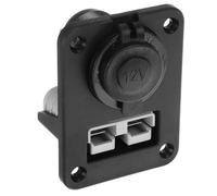 VICASKY Connecting Wire Abs Black with Installation Panel V Cigarette Lighter Socket Auto Lighter Socket and Screws Ip67 Easy Installation for Car and Boat