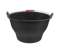 VICASKY Construction Ash Barrel Heavy Duty Rubber Bucket Cement Pail Handle for Garden Work Black Assorted style