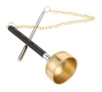 VICASKY Copper-finished Instrument for Buddhist Rituals Portable and Traditional Use As Temple Chime Meditation Bell Made for Vintage Appeal