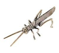 VICASKY Copper Locust Figurine Tea PET Vintage Desktop Ornament Simulation Decor Retro Craft Statue for Tea Lovers Home Decoration