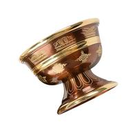 VICASKY Copper Offering Cup Small Metal Temple Water Bowl for Altar Meditation Yoga Clean Vintage Buddhist Sacrificial Vessel for Home and Temple Use