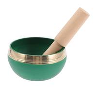 VICASKY Copper Singing Bowl Meditation Sound Bowl for Yoga Relaxation with Mallet Green Color Lightweight Design for Stress Relief and Home Decor