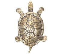 VICASKY Copper Turtle Ornament Brass Tortoise Figurine Retro Desktop Decor Feng Shui Lucky Collectible Small Sculpture