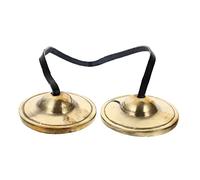 VICASKY Copper Yoga Cymbals, Meditation Bell with Strap Design, Pleasing Sound, Hand Percussion for Yoga Practice, Music and Religious Ceremony