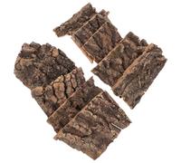 VICASKY Cork Bark Reptile Fogger 10Pcs Decorative Tree Bark Wood Climbing Platform Coffee for Spiders and Lizards Reptile Tank Decor