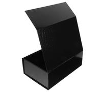 VICASKY Cosmetic Gift Box Foldable One-piece Packaging Box Paper Black Delicate Reusable for Wedding Party Decoration and Important Days