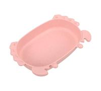 VICASKY Crab-themed Pink Plastic Bird Bath Tub with Antislip Bottom and Spacious Bathing Session Shower Accessory for Pet Birds inside Cage Parakeet Bath for Cage Use