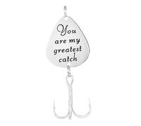 VICASKY Creative Fishing Lure with Triple Hooks Stainless Steel Guitar Pick Bait You Are My Greatest Catch Durable Tackle Accessory for Outdoor Fishing Enthusiasts for Various Fish Types