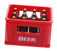 VICASKY Creative Miniature Beer Box Model Decorative Dollhouse Ornament for Landscape Desktop and Photo Prop Simulation Beer Box