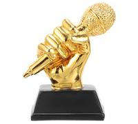 VICASKY Creative Resin Microphone Trophy for Students Singing Competition and Office Use, Practical and Decorative Music Award Realistic and Design Random Color